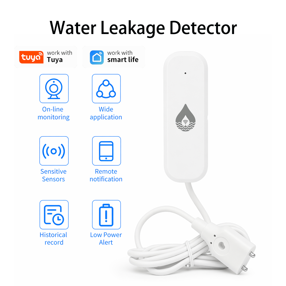 Home Security Devices - Czujnik alarmowy wycieku wody YFK WiFi/Zigbee,