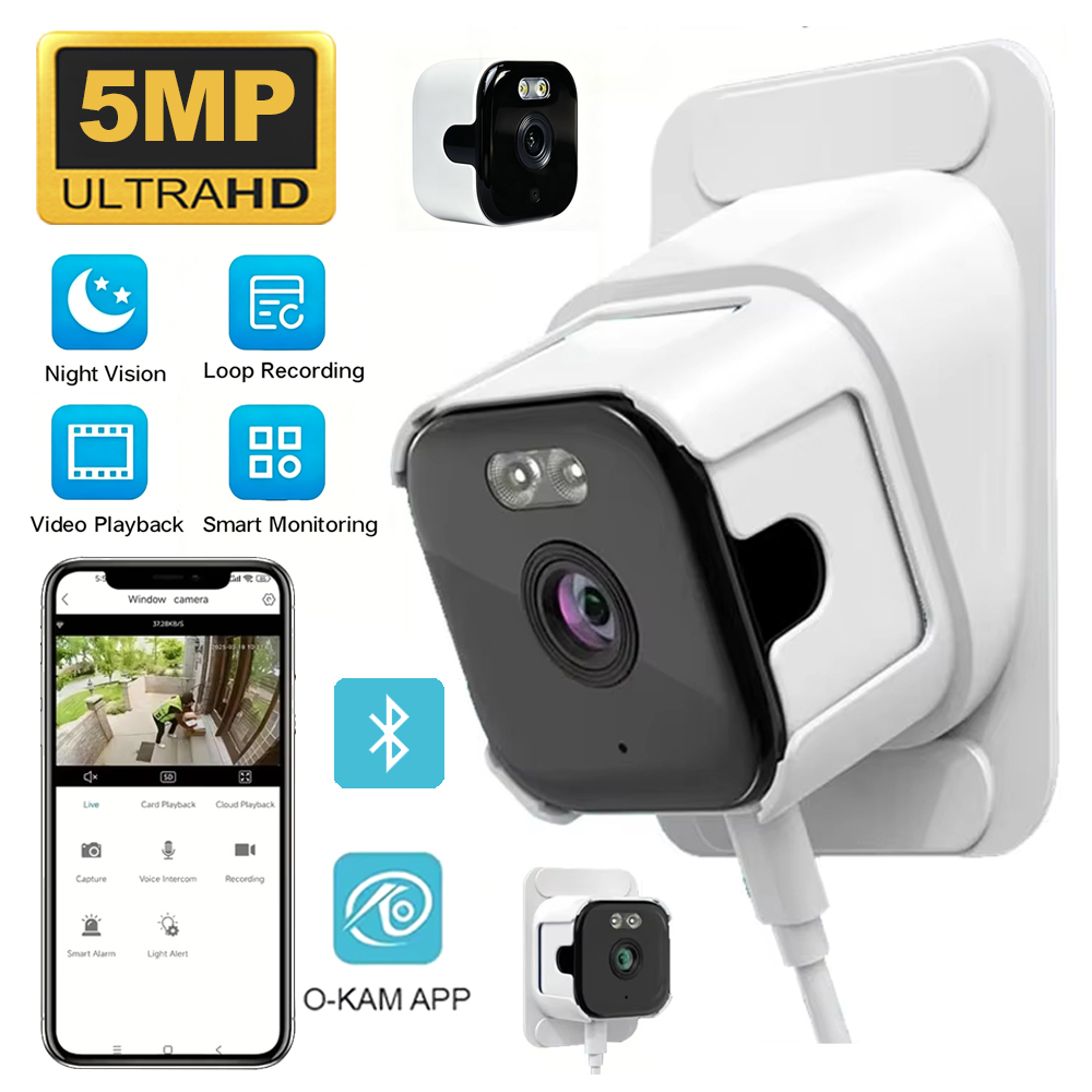 Home Security Google Camera - Kamera bezpieczeństwa okienna 5MP, 5GHz WiFi,