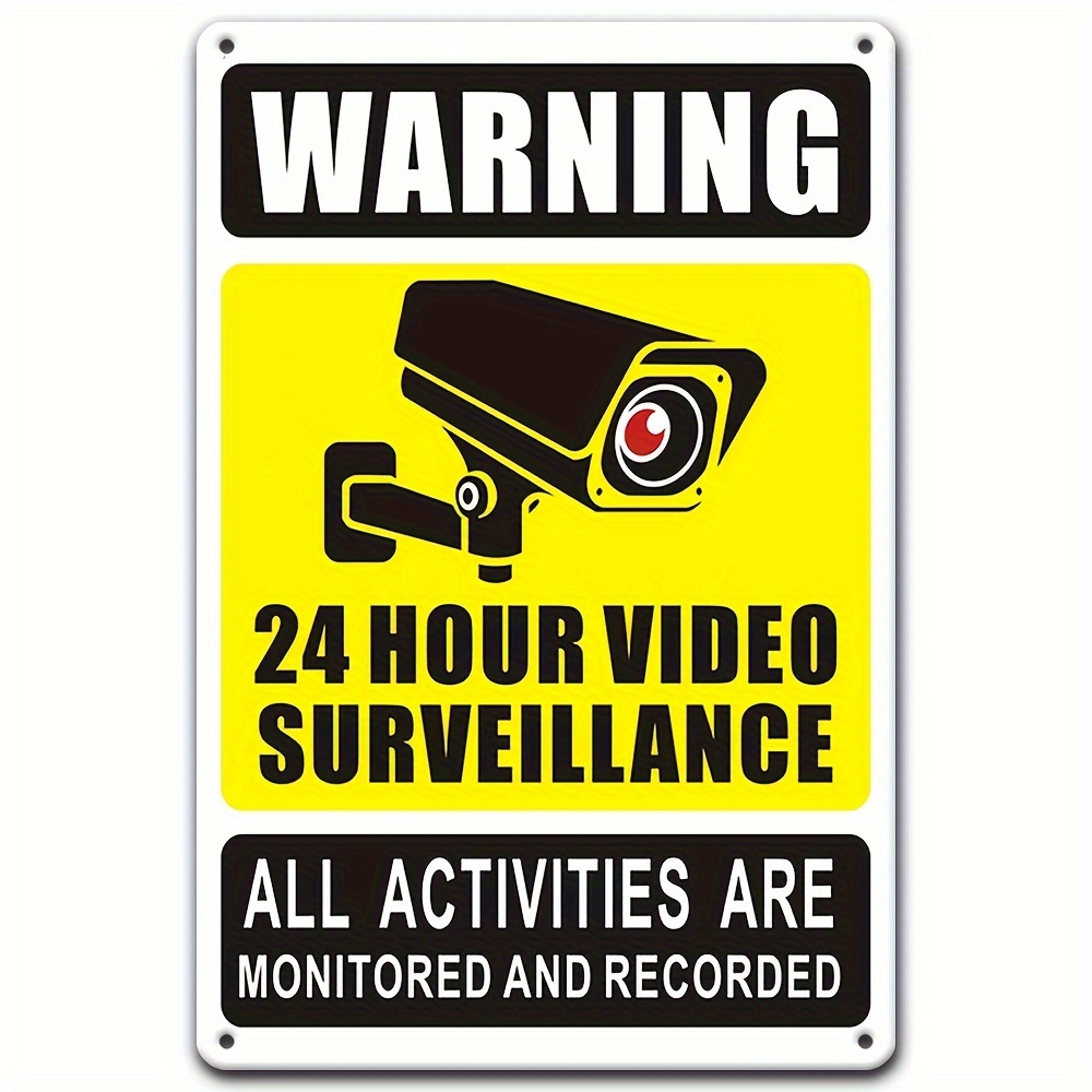 Home Security La - Znak ostrzegawczy: Nadzór wideo 24/7 -