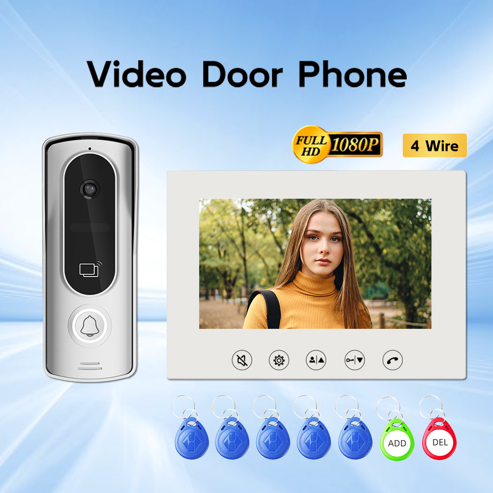 Home Security Cameras Uk - Wideodomofon HD z funkcją monitoringu, odporny