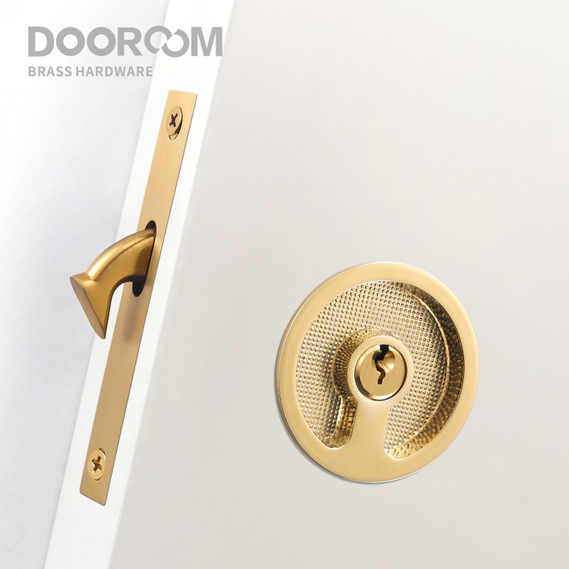 Home Security Locks - Dooroom mosiężny uchwyt drzwi przesuwnych zestaw