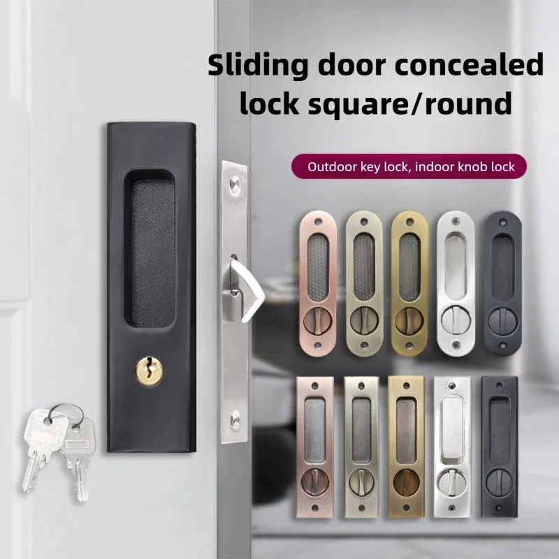 Home Security Locks - Wytrzymały czarny zamek hakowy do drzwi
