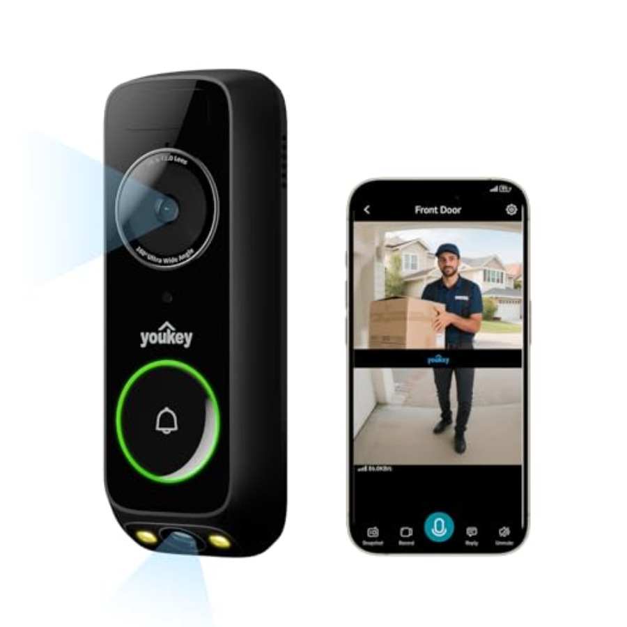 Home Security Cameras No Subscription - Bezprzewodowy dzwonek do drzwi z kamerą
