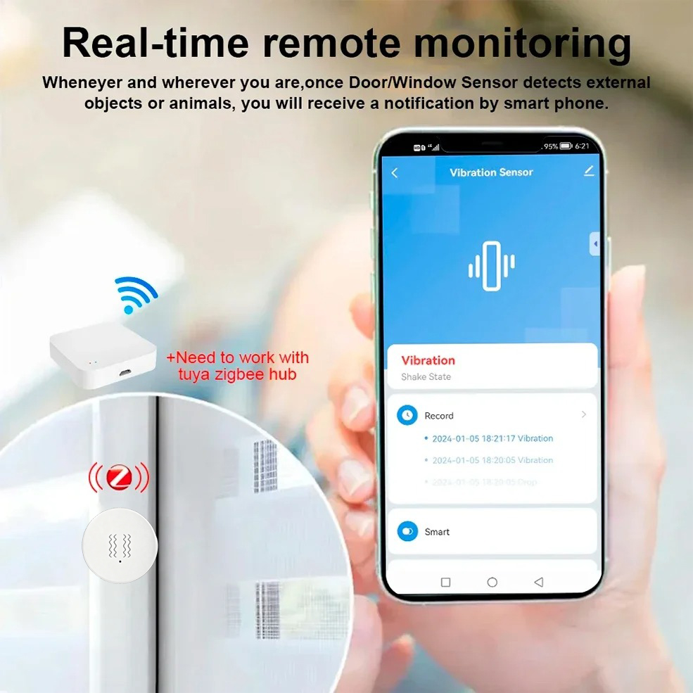 Inteligentny czujnik wibracji  – Home Security And Monitoring recenzja i cena
